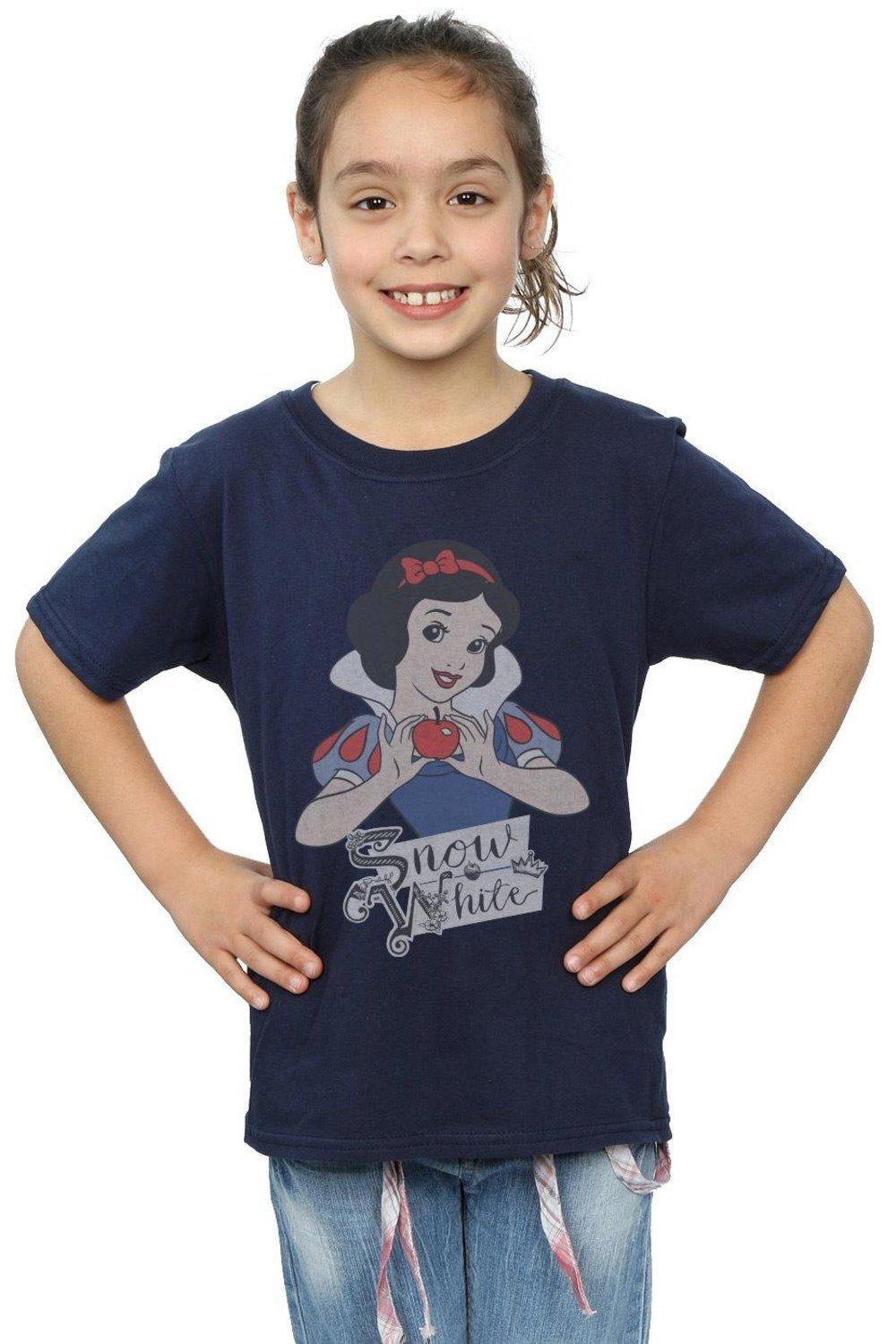 Хлопковая футболка Snow White Apple Disney Princess, темно-синий