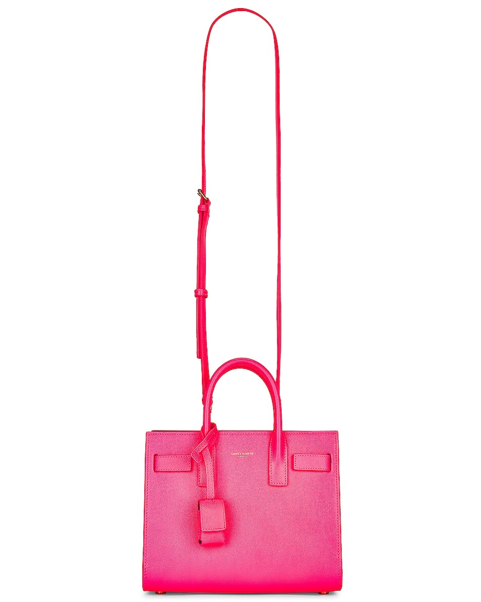 

Сумка кросс-боди Saint Laurent Nano Sac De Jour, цвет Pink Glow & Nero