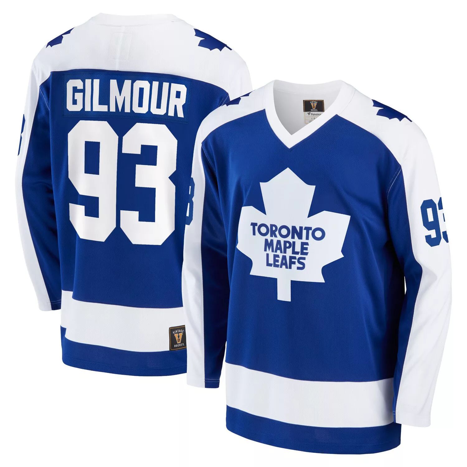 Мужская синяя футболка с логотипом Doug Gilmour Toronto Maple Leafs для пенсионеров Fanatics