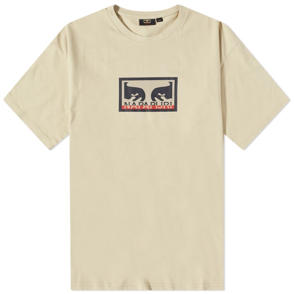 

Футболка с логотипом Napapijri x Obey, бежевый