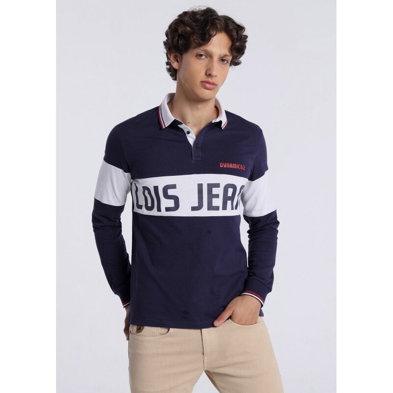 

Поло с длинным рукавом Lois Jeans 131984, синий
