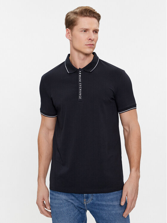 

Рубашка поло стандартного кроя Armani Exchange, синий