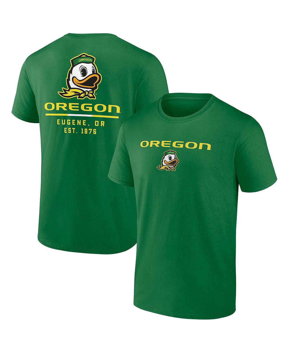 

Мужская зеленая футболка с логотипом Oregon Ducks Game Day 2-Hit Fanatics