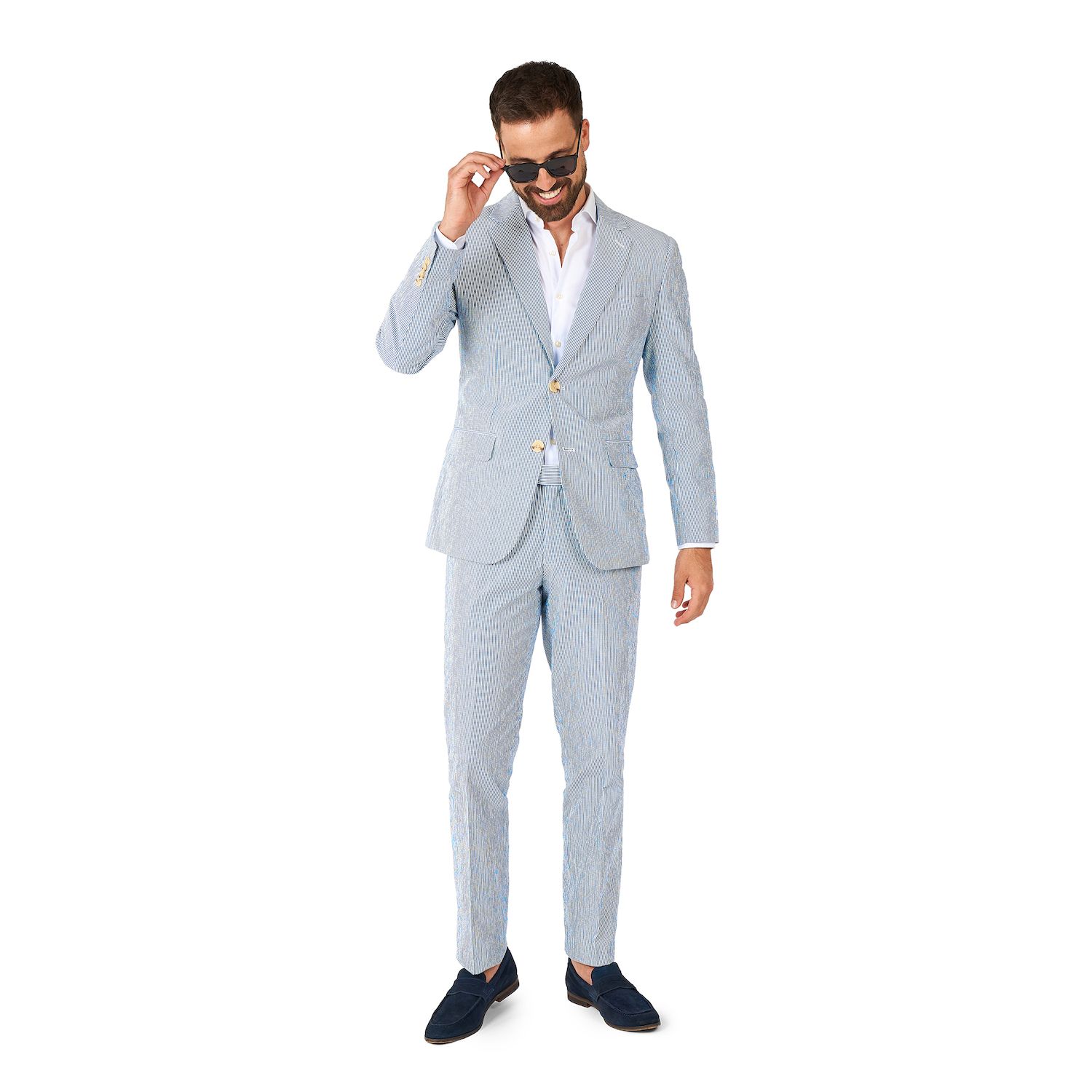 Мужской костюм Seer Sucker OppoSuits, серый цена и фото