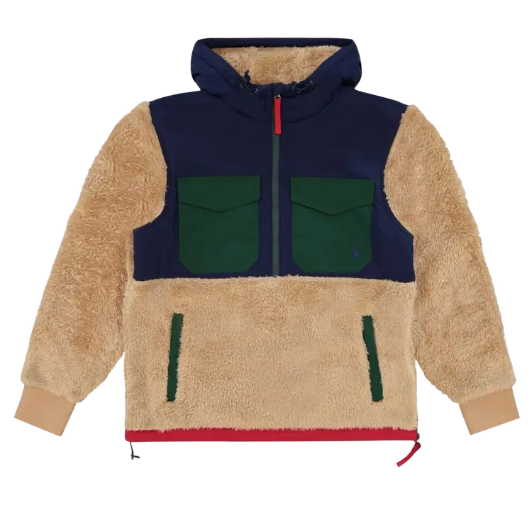 

Куртка Polo Ralph Lauren Mixed Sherpa Fleece Half Zip 'Camel', загар