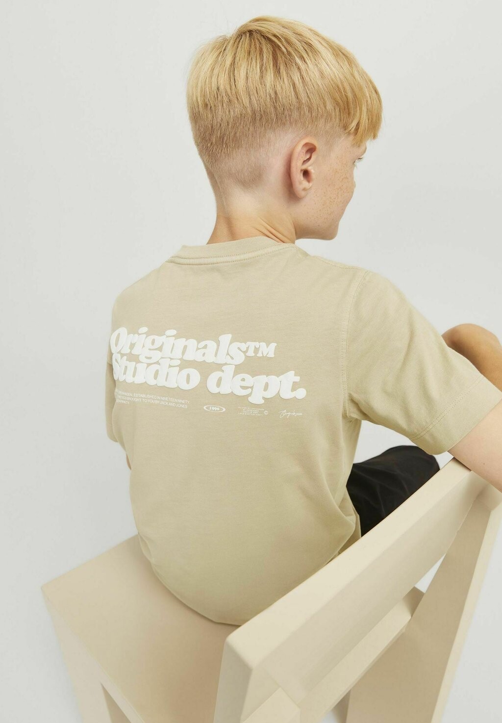 

Футболка с принтом GEDRUCKT Jack & Jones Junior, бежевый