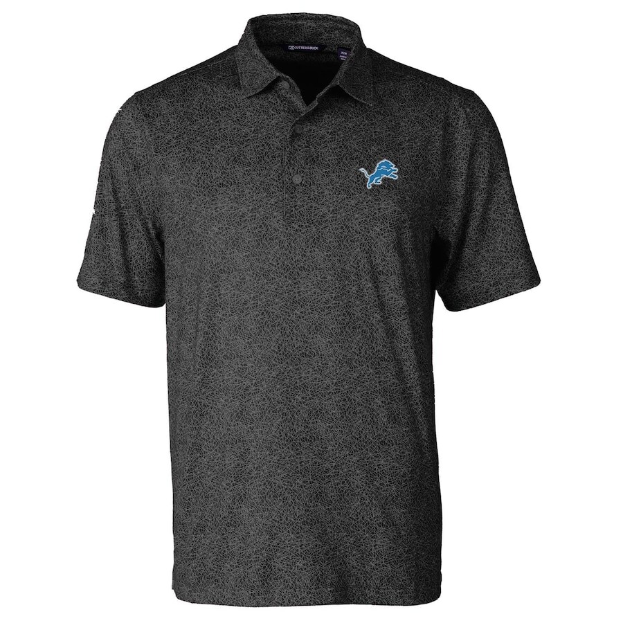 

Поло с коротким рукавом Cutter & Buck Detroit Lions, черный