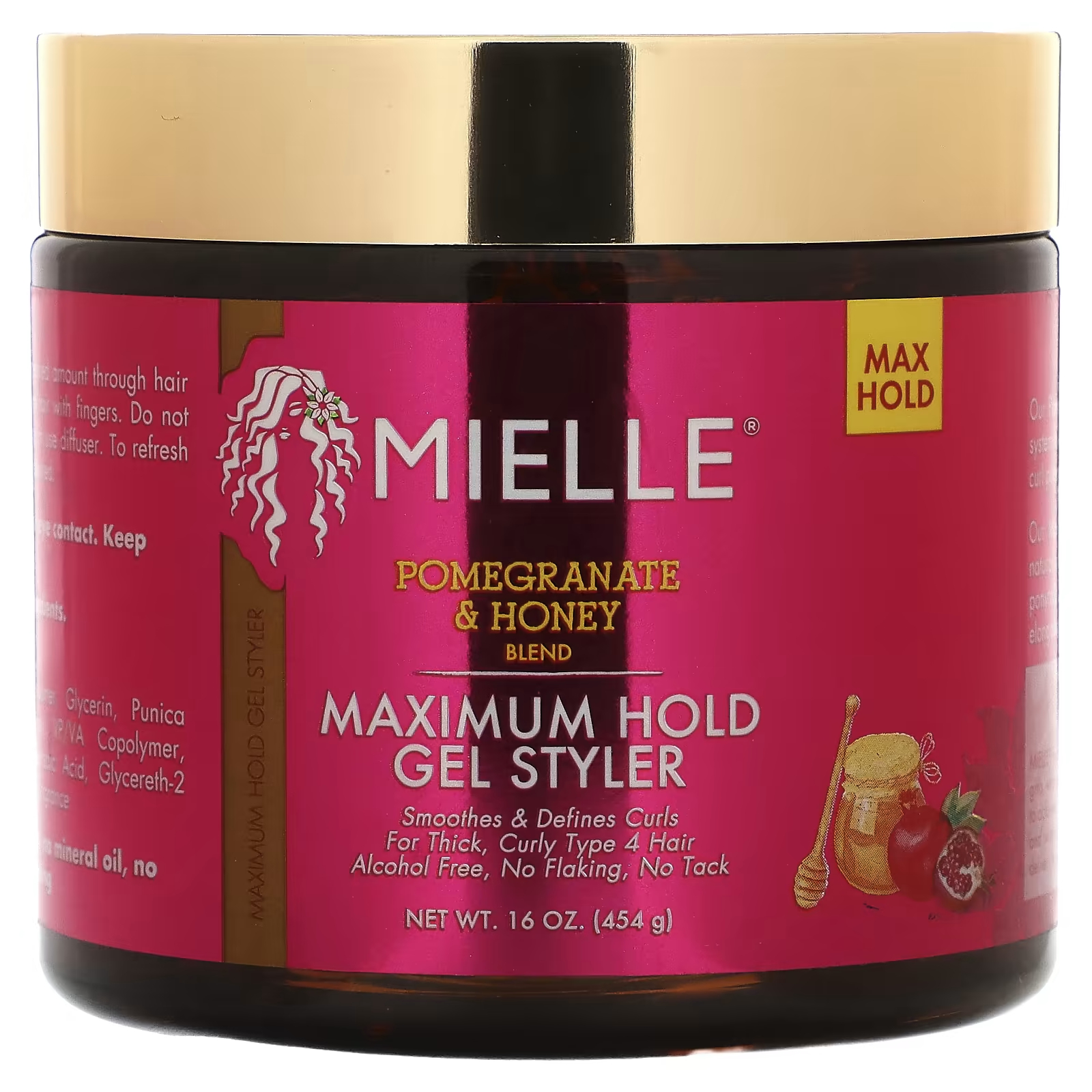 Гель-стайлер Mielle Maximum Hold Pomegranate & Honey Blend, 454 г