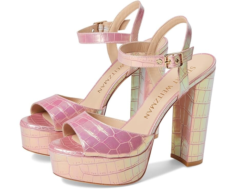 

Туфли Stuart Weitzman Ryder 95 Platform Sandal, цвет Cotton Candy Ice