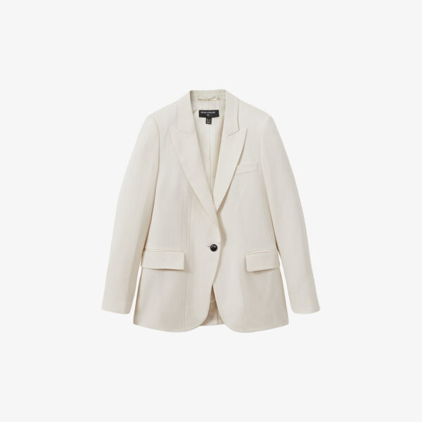 

Однобортный шерстяной пиджак Reiss x atelier maeve Reiss, белый