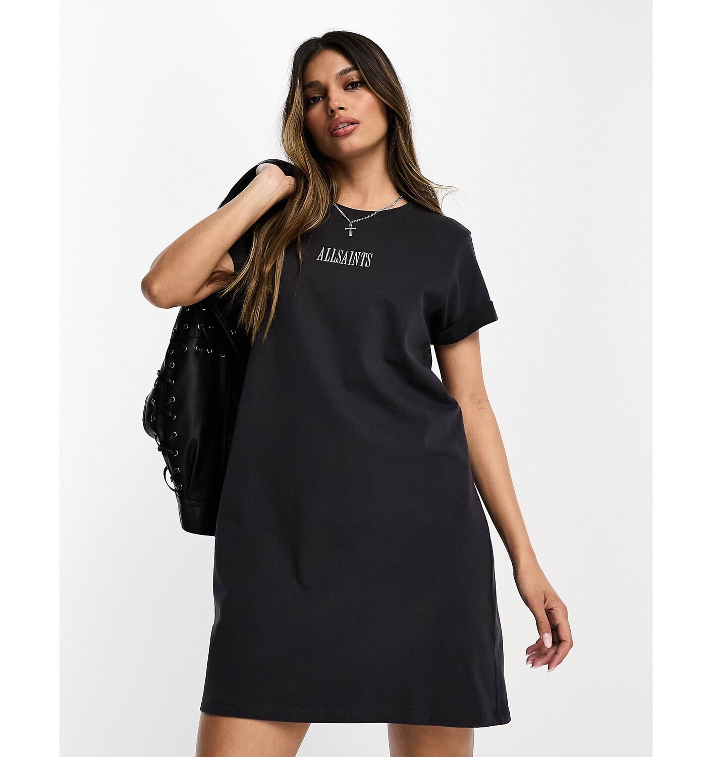 

Черное платье мини AllSaints Anna Wingan
