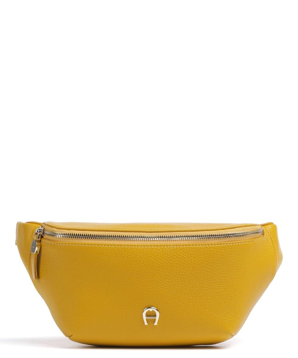 

Модная поясная сумка из зернистой яловой кожи Aigner, желтый