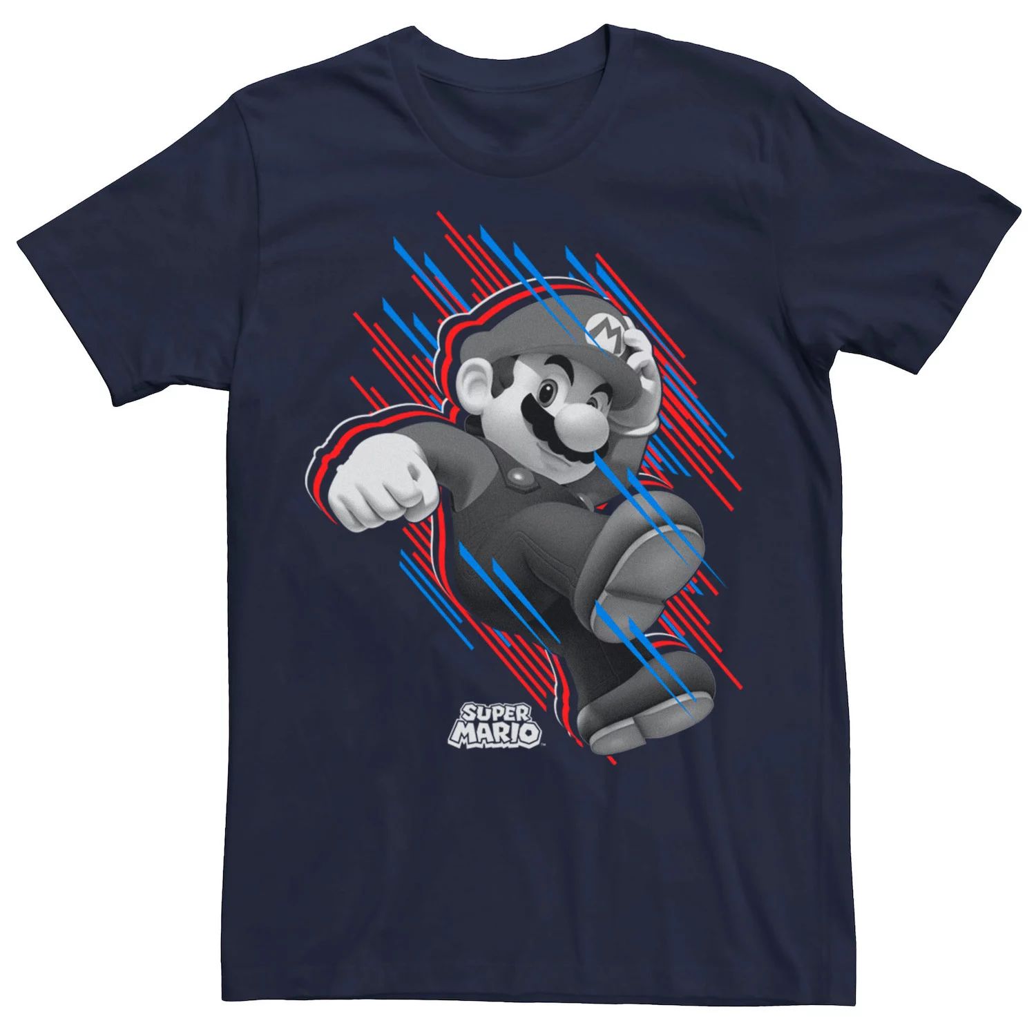 Мужская футболка Super Mario со звездами и полосками Fast Mario Portrait Licensed Character aquabeads набор бусинок со звездами super mario