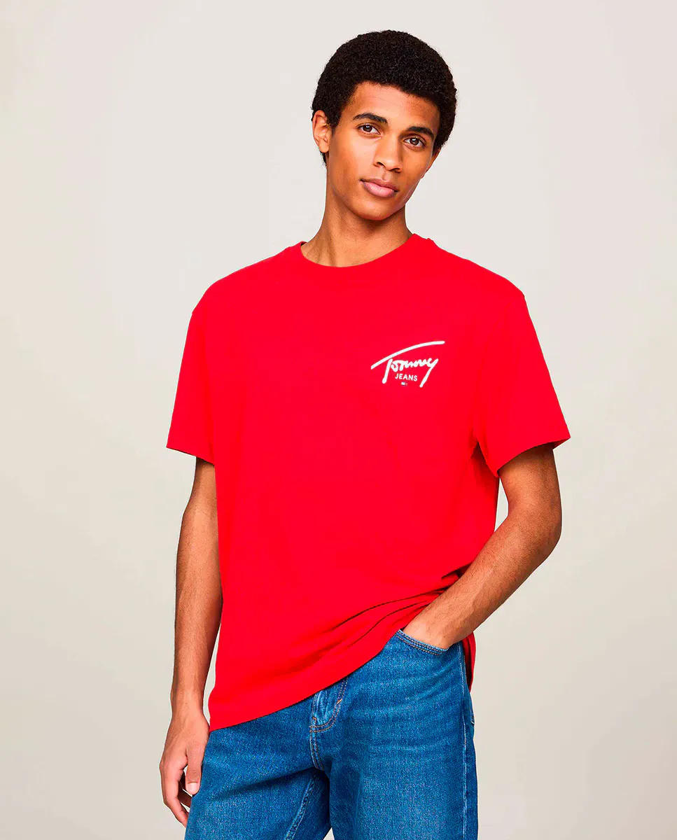 

Мужская футболка стандартного кроя с короткими рукавами Tommy Jeans, красный