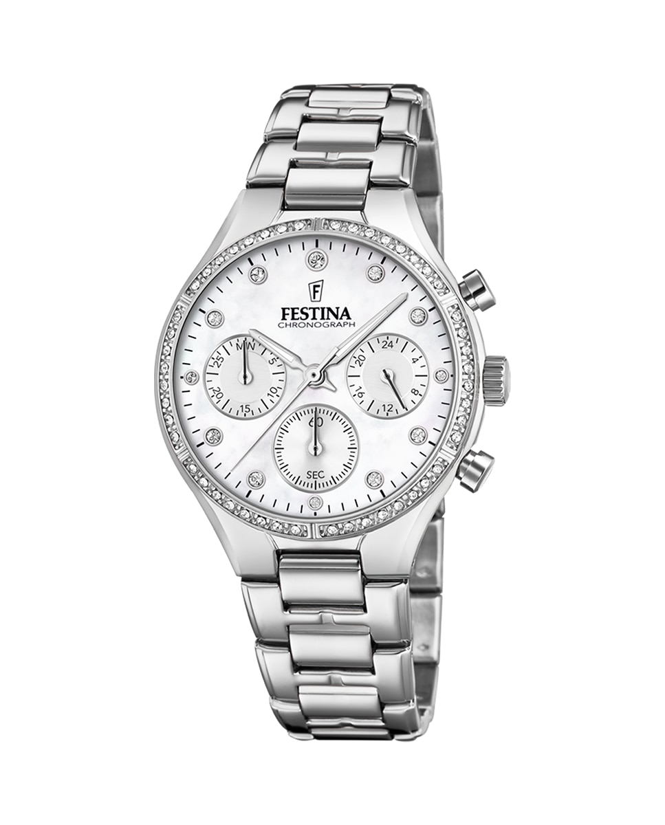 F20401/1 Boyfriend Collection серебряные женские часы из стали Festina, серебро