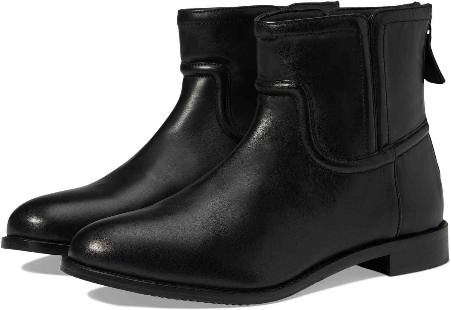 

Ботильоны Darby Back Zip Bootie Johnston & Murphy, цвет Black Calfskin