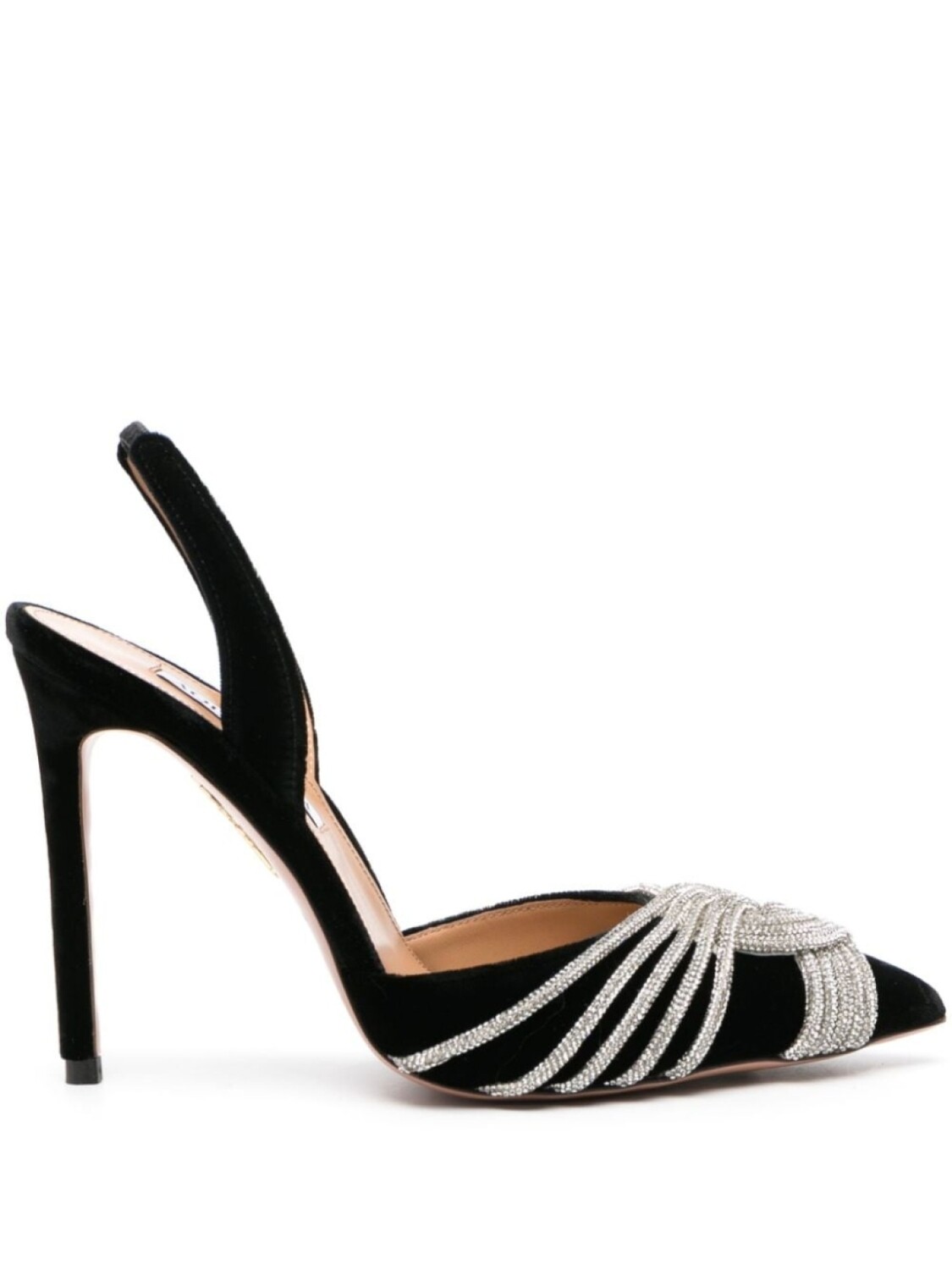 

Aquazzura туфли Gatsby 105 с кристаллами, черный