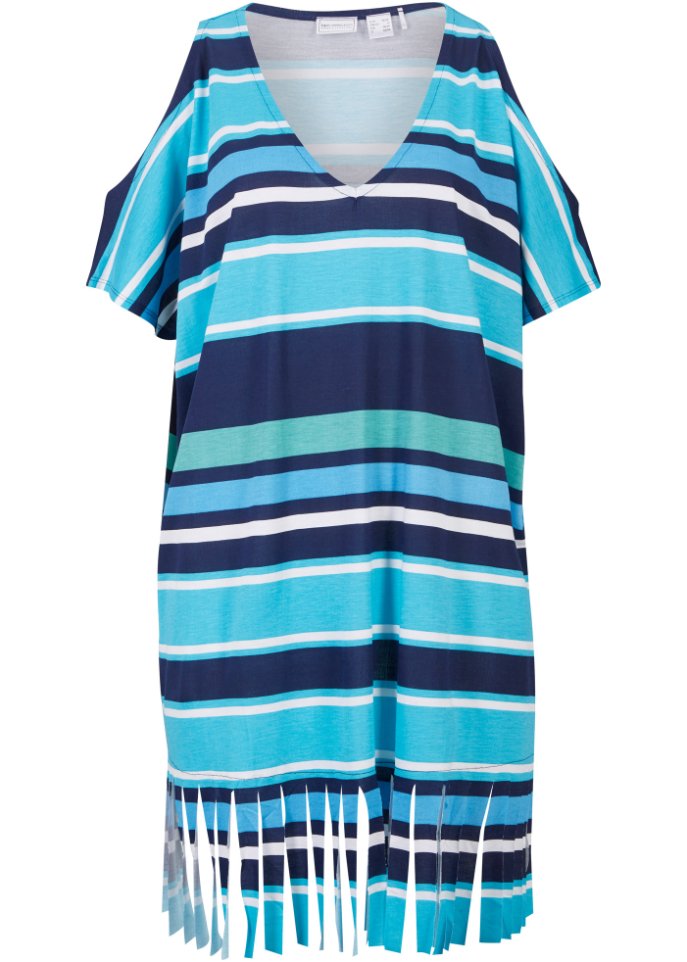 Пляжная длинная рубашка с вырезами Bpc Selection, синий махровая пляжная рубашка h