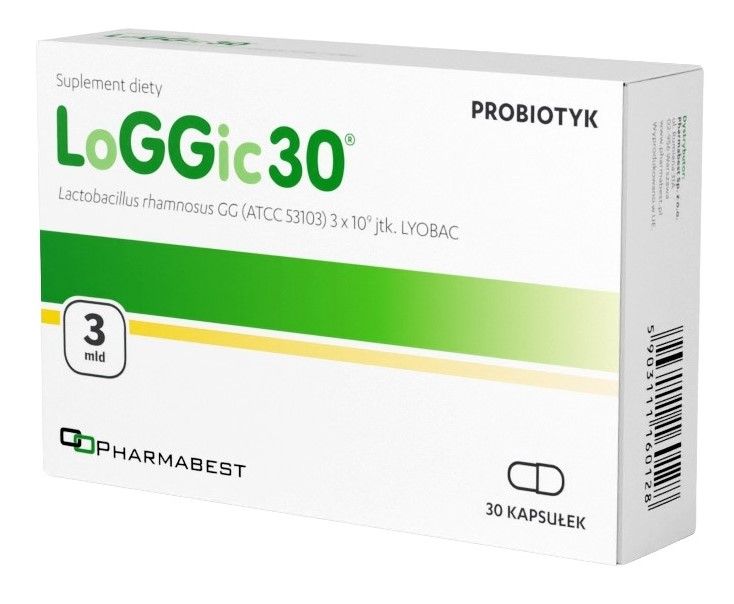 Пробиотик в капсулах LoGGic 30 Kapsułki , 30 шт пробиотик в капсулах пробиолог форте 30 мл