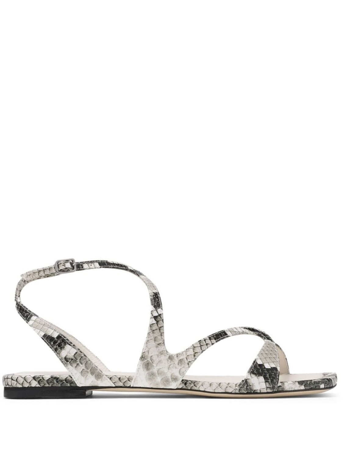 Кожаные босоножки Ayla со змеиным принтом Jimmy Choo, черный