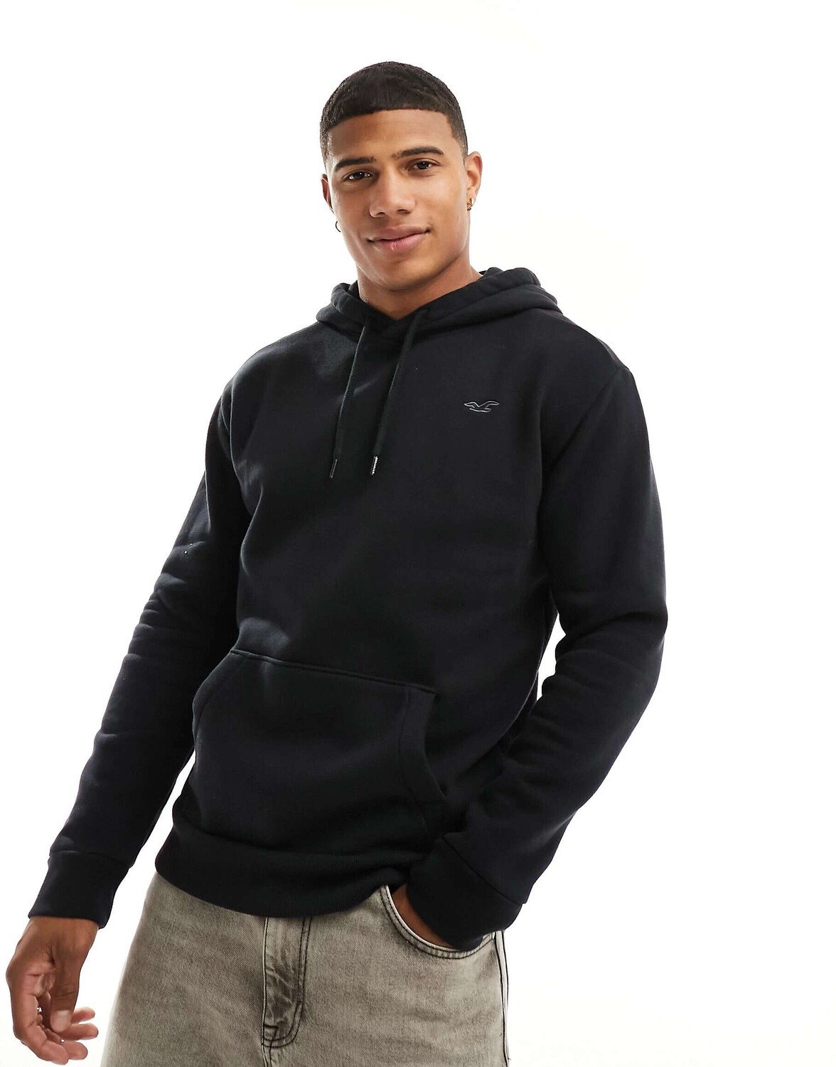 

Черная толстовка с логотипом Hollister, Черный