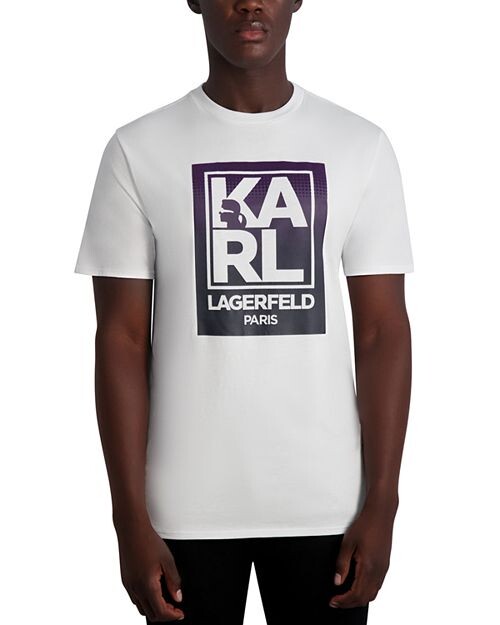 

Футболка приталенного кроя с короткими рукавами и логотипом в коробочке KARL LAGERFELD PARIS, цвет White