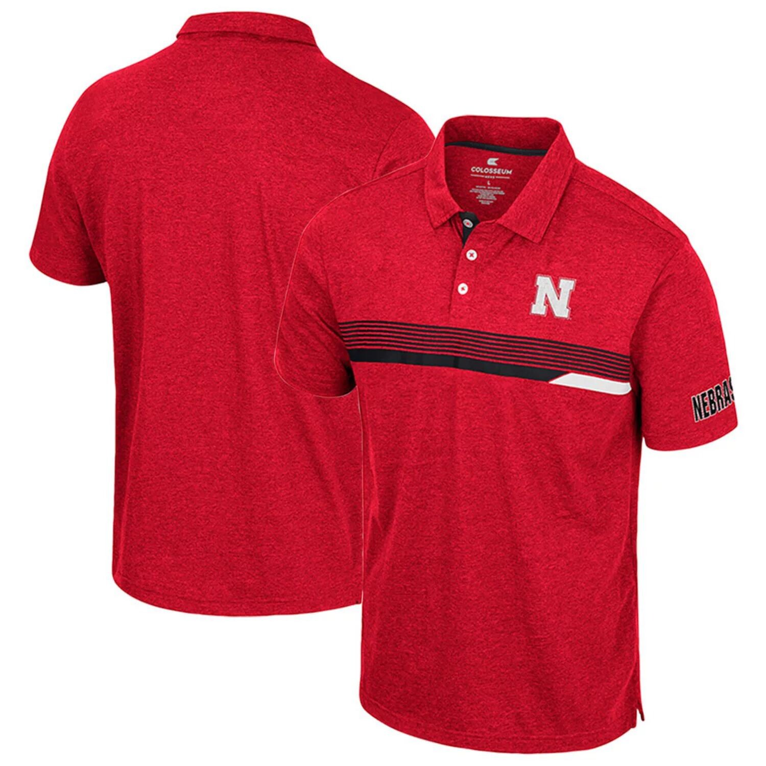 

Мужская рубашка-поло Colosseum Scarlet Nebraska Huskers No Issueo