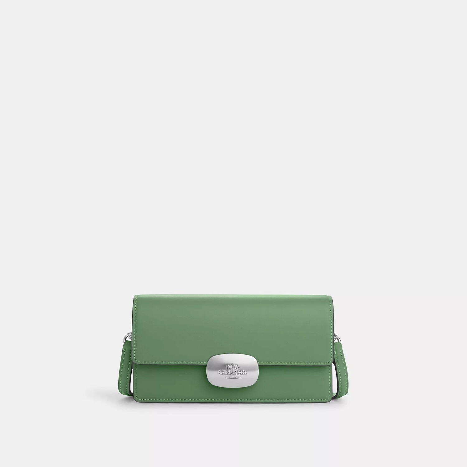 

Маленькая сумка через плечо с клапаном Coach Outlet Eliza, цвет Silver/Soft Green