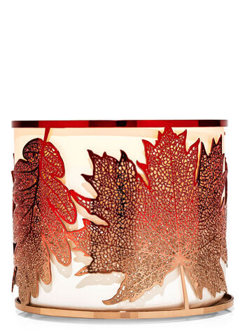 

Подсвечник Etched Maple Leaf, Bath and Body Works