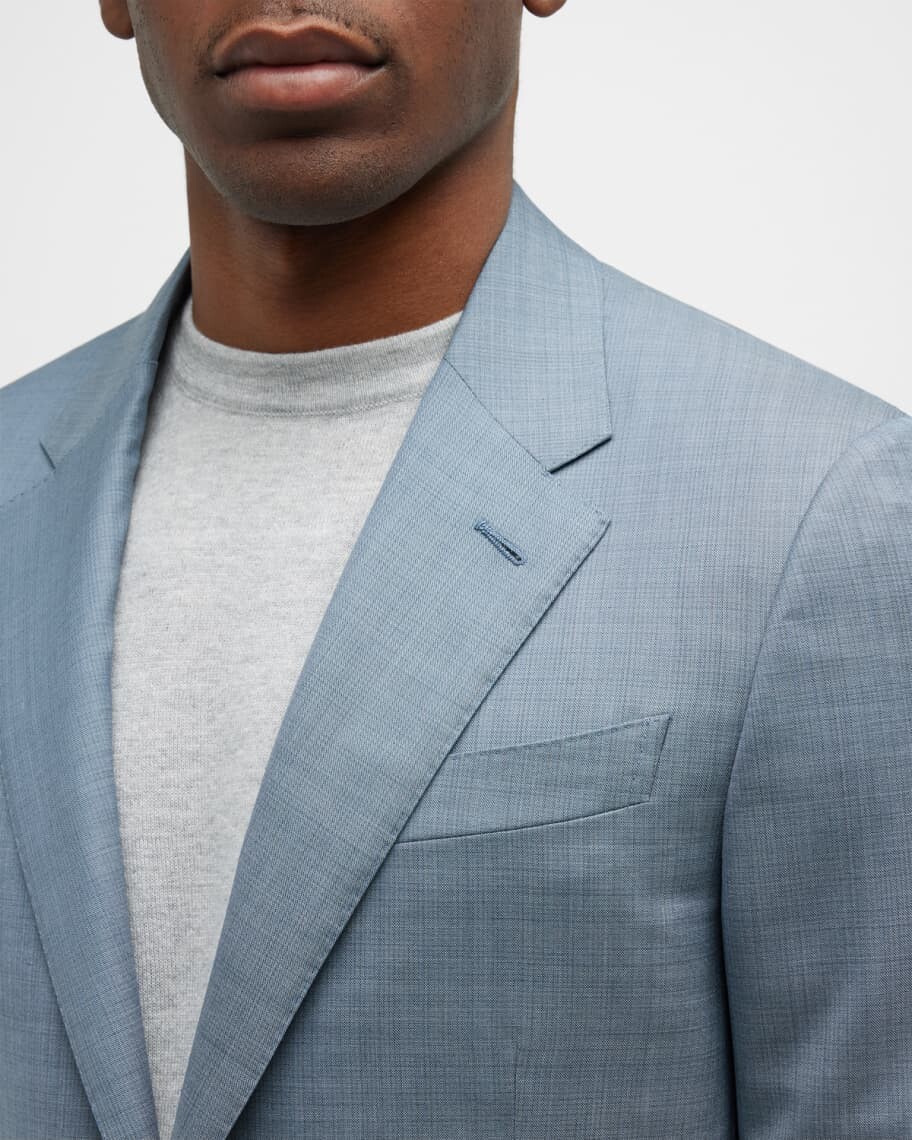 

Мужской однотонный костюм Trofeo из шелка и шерсти ZEGNA