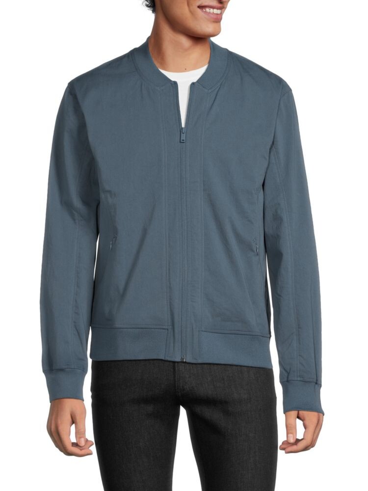 

Однотонная куртка на молнии Kenneth Cole, синий