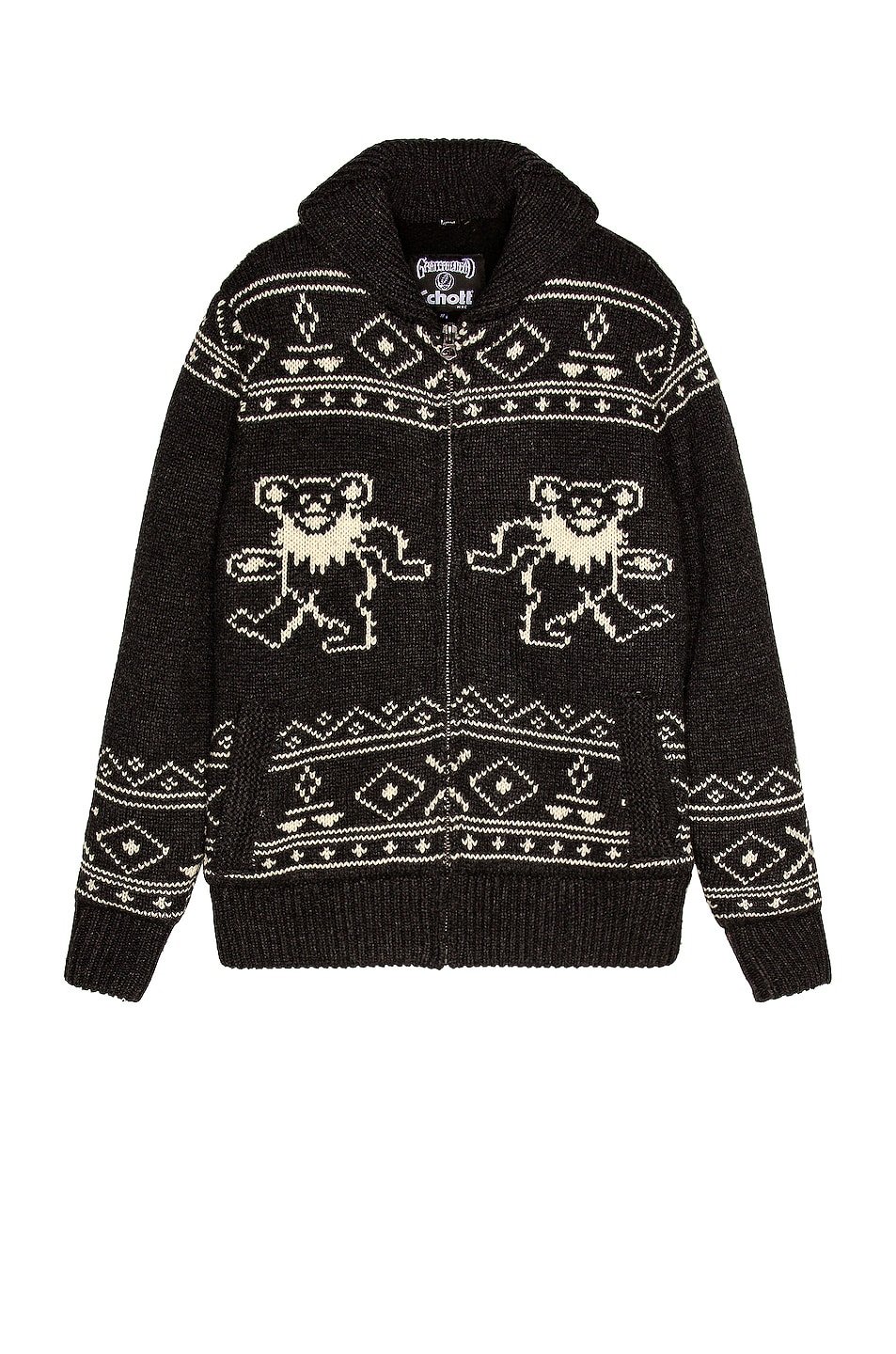 

Свитер Schott Grateful Dead Dancing Bear, цвет Heather Black