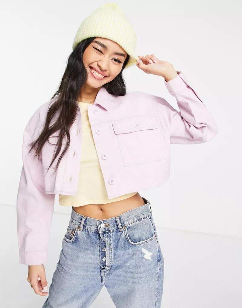 

Сиреневая укороченная куртка Miss Selfridge