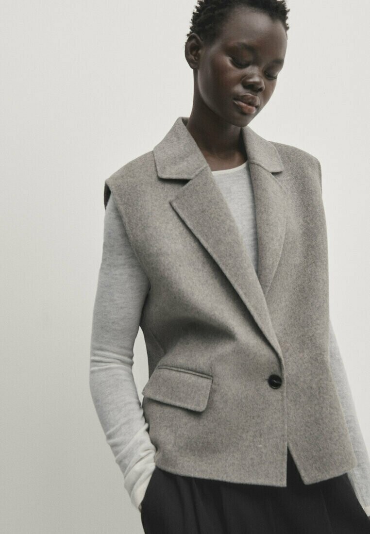 

Жилет Double-Faced Massimo Dutti, бежевый