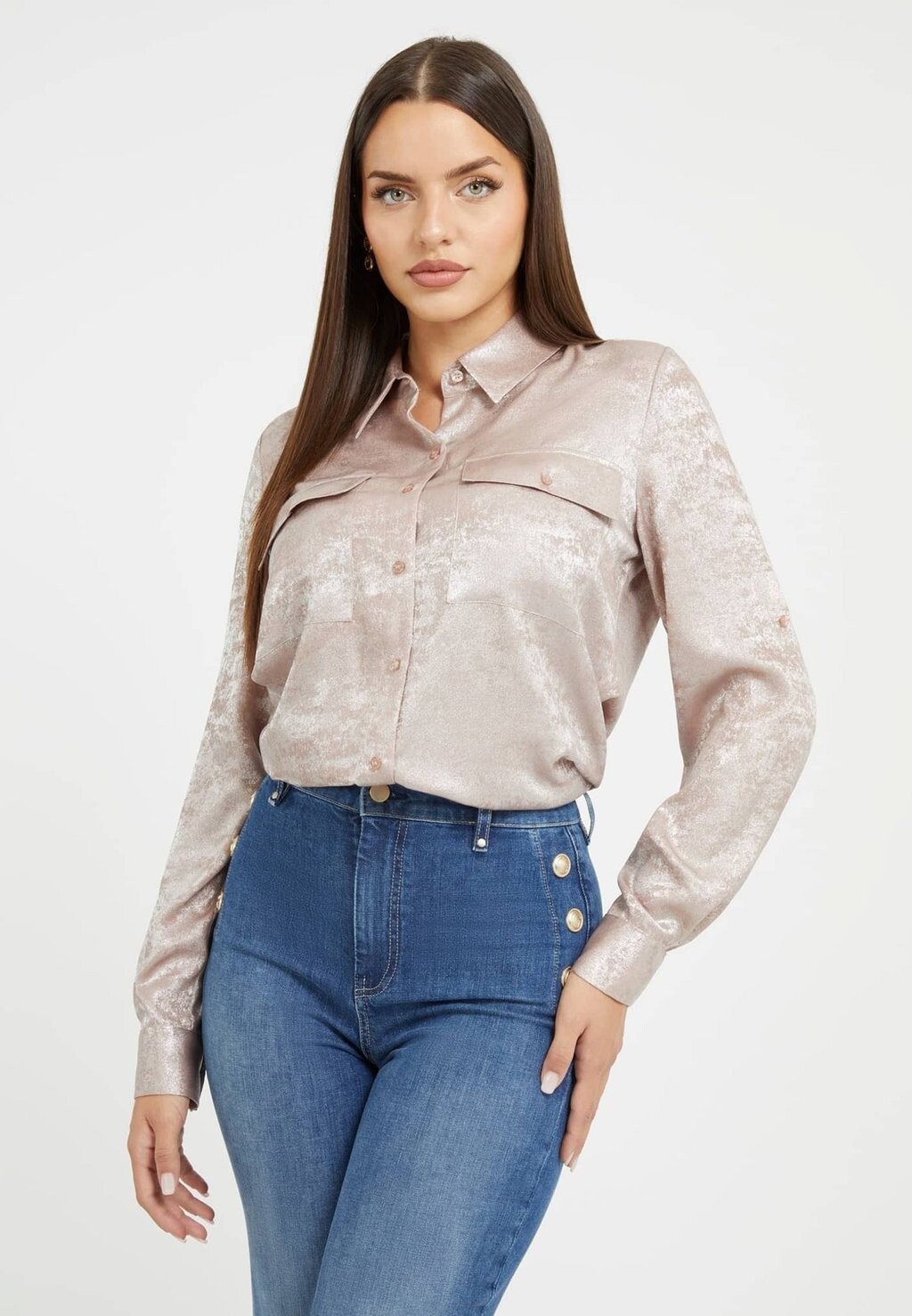 

Рубашка Guess ОПТИК, цвет rose