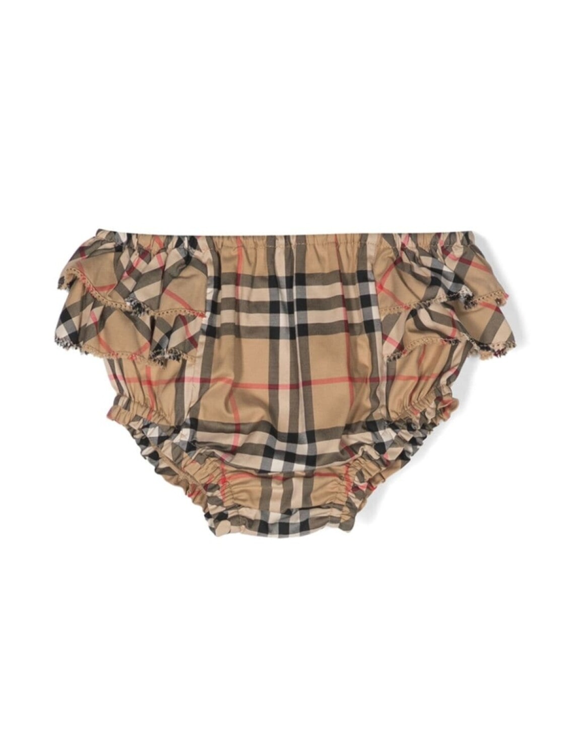 

Burberry Kids шорты в клетку Vintage Check с оборками, коричневый