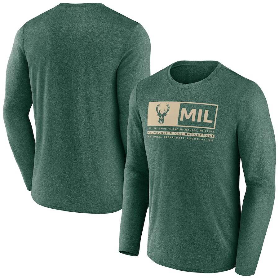 

Футболка с длинным рукавом Fanatics Branded Milwaukee Bucks, зеленый