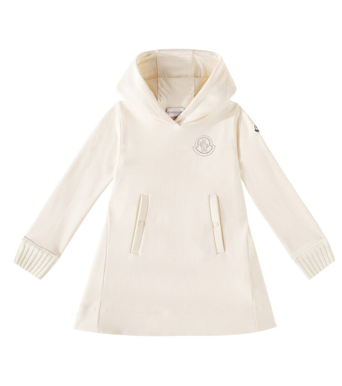 

Платье из хлопка Moncler Enfant, белый