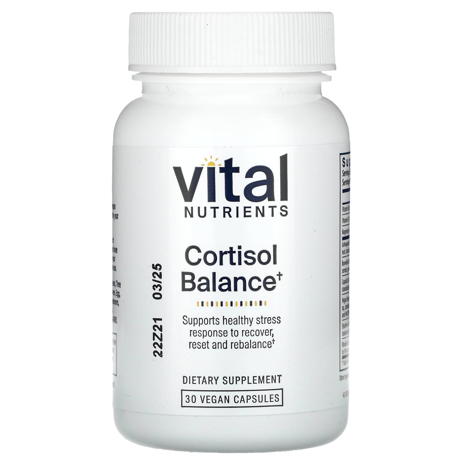 

Cortisol Balance, 30 веганских капсул, Vital Nutrients