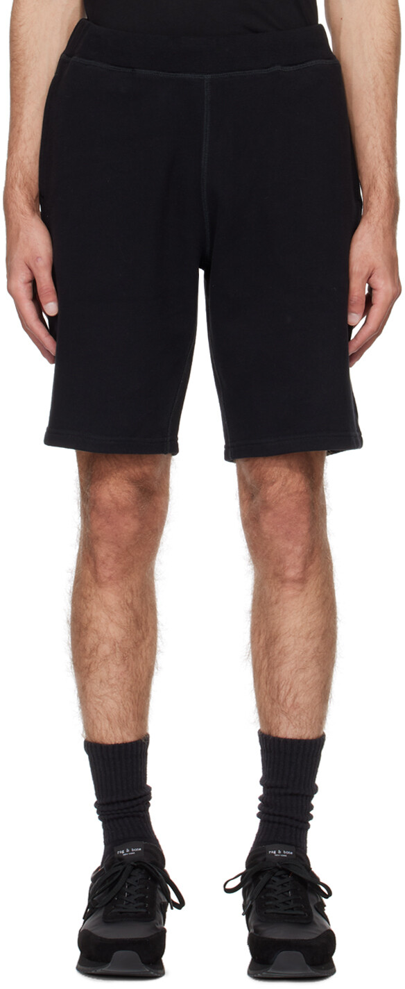 

Черные шорты свободного кроя Sunspel, цвет Black