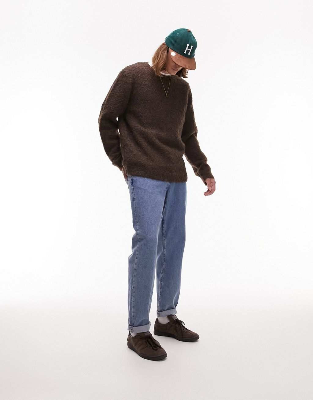 

Коричневый джемпер-букле Topman