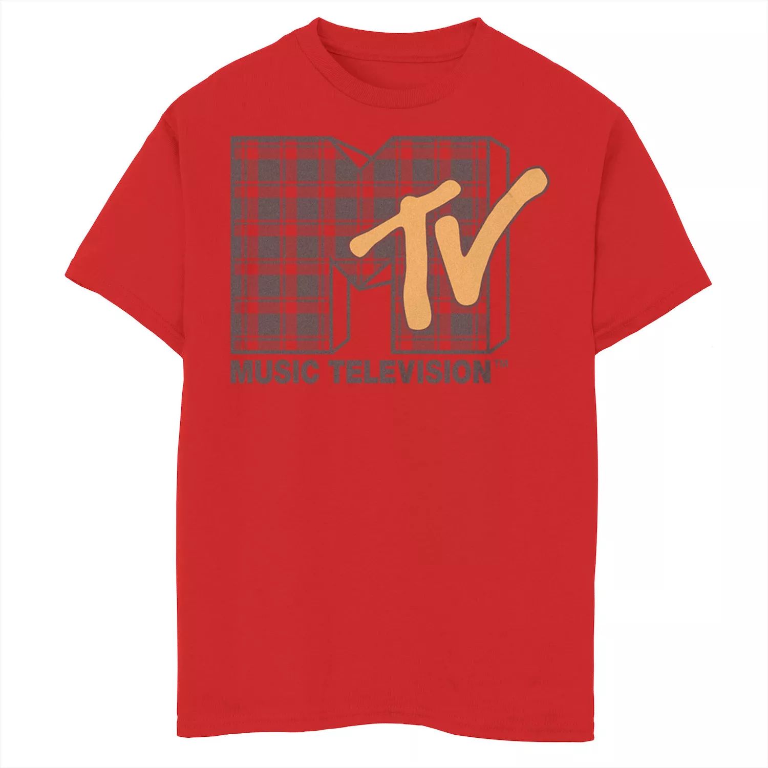 Клетчатая футболка MTV с логотипом MTV для мальчиков 8–20 лет Licensed Character футболка с логотипом mtv i want my mtv est 1981 для мальчиков 8–20 лет licensed character