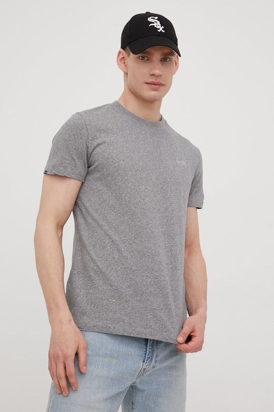 

Хлопковая футболка Superdry, серый
