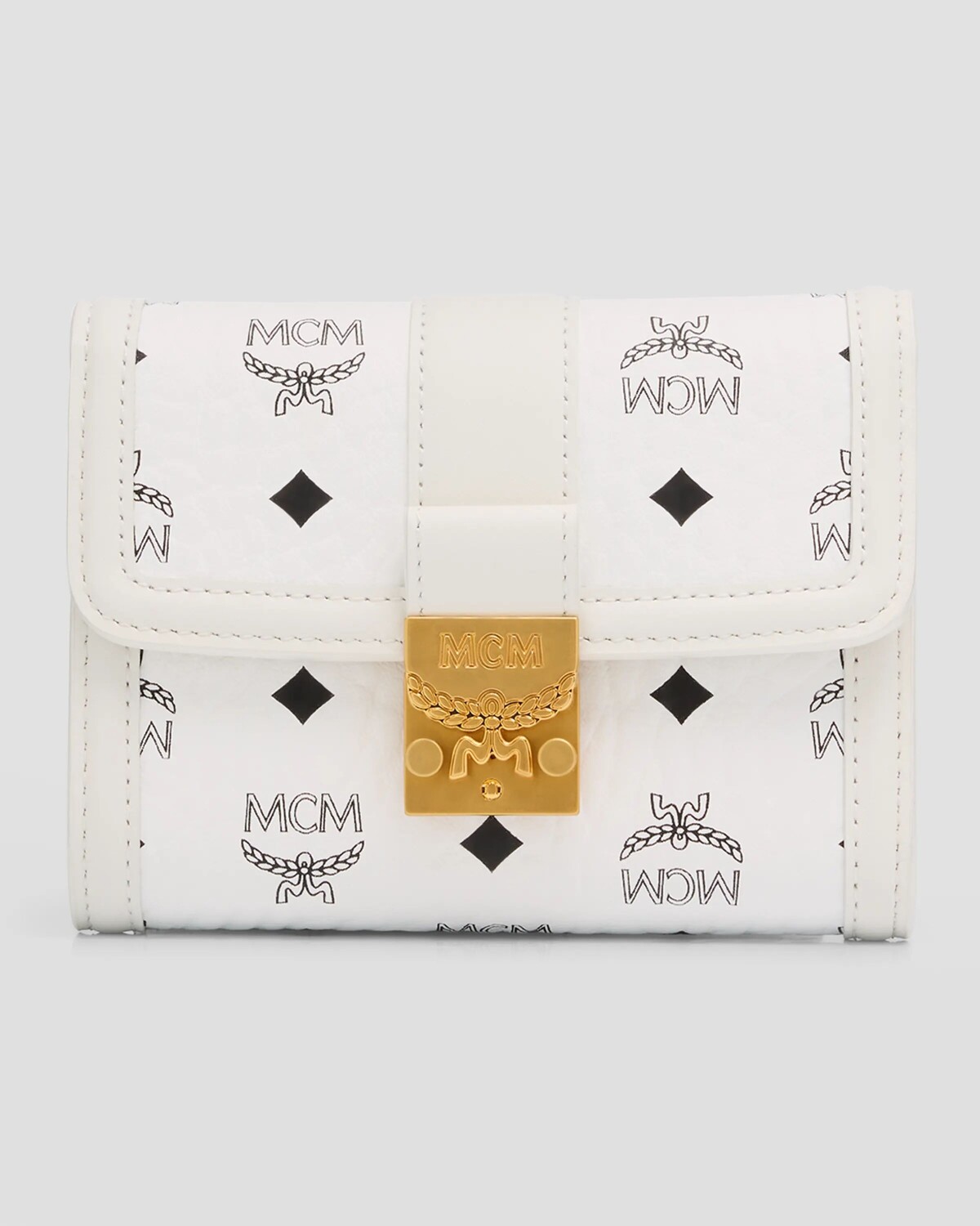 

Маленький кошелек тройного сложения Tracy Visetos MCM, цвет White