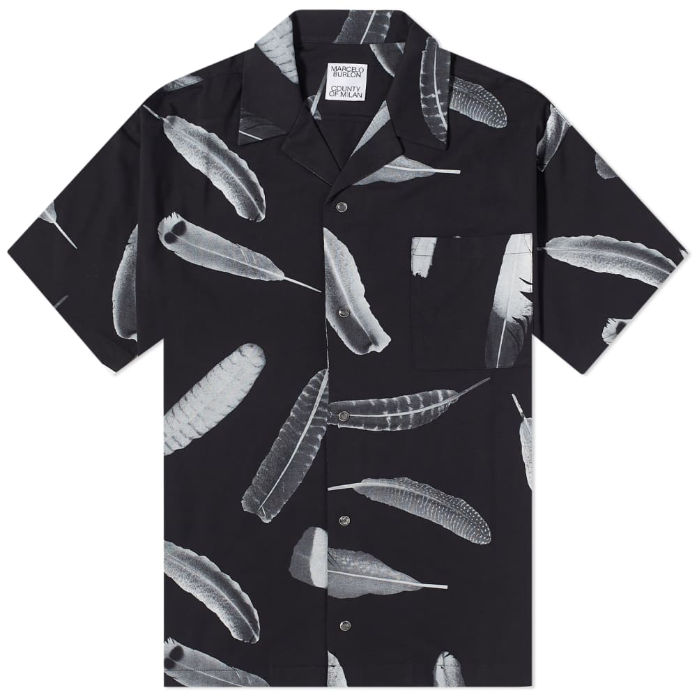 Рубашка Marcelo Burlon с перьями ветра, черный