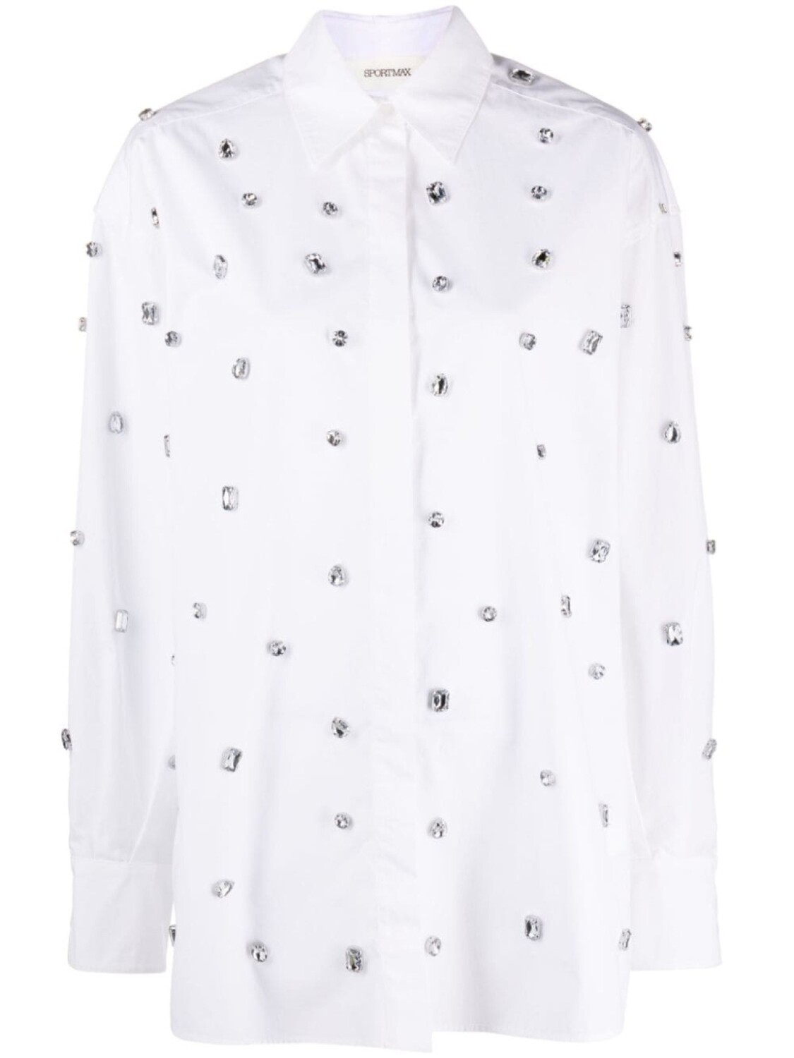 

Sportmax рубашка с кристаллами, белый