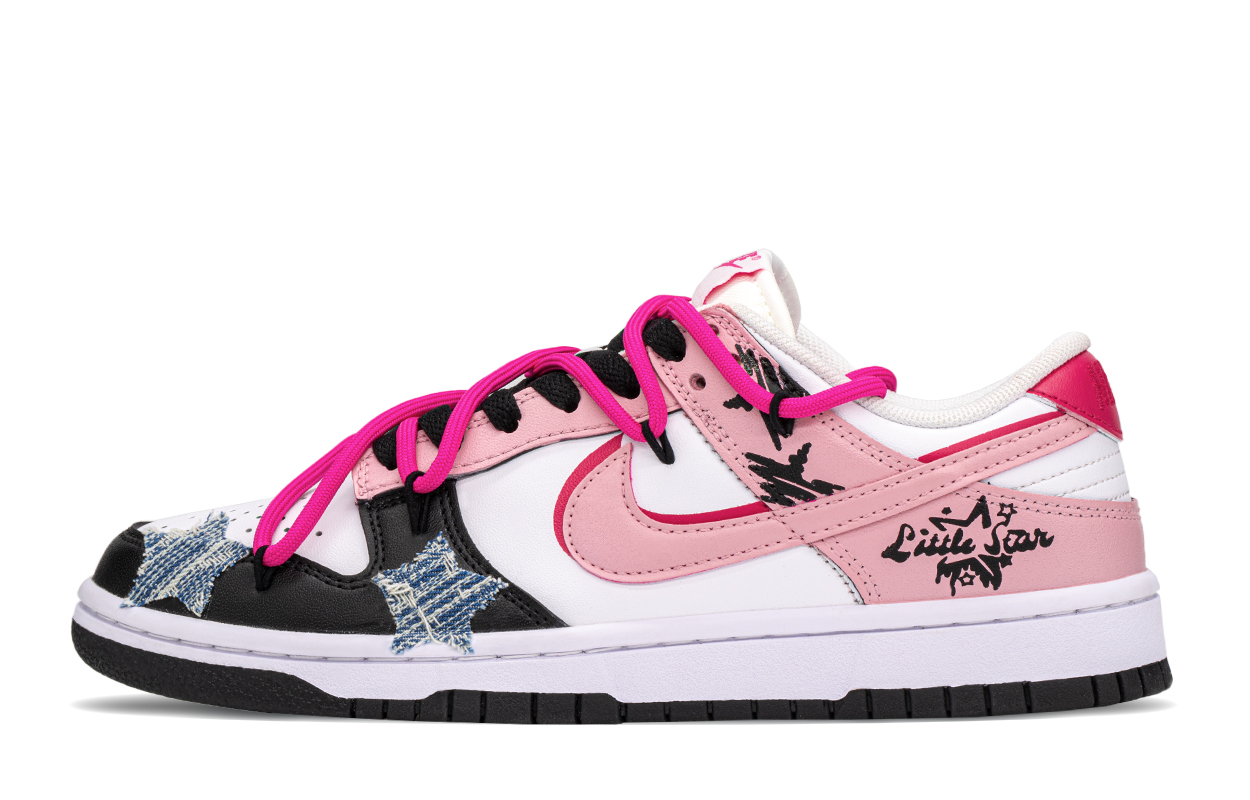 

Кроссовки Nike Dunk Skateboarding Shoes Women's Low-top Blue/pink, темно-синий