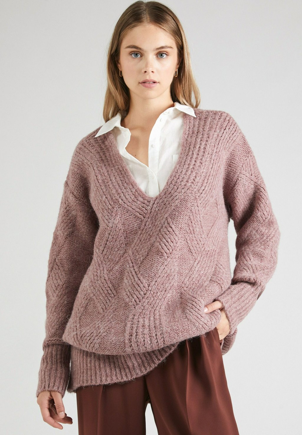 Вязаный свитер RITA Guido Maria Kretschmer Collection, цвет burgunder