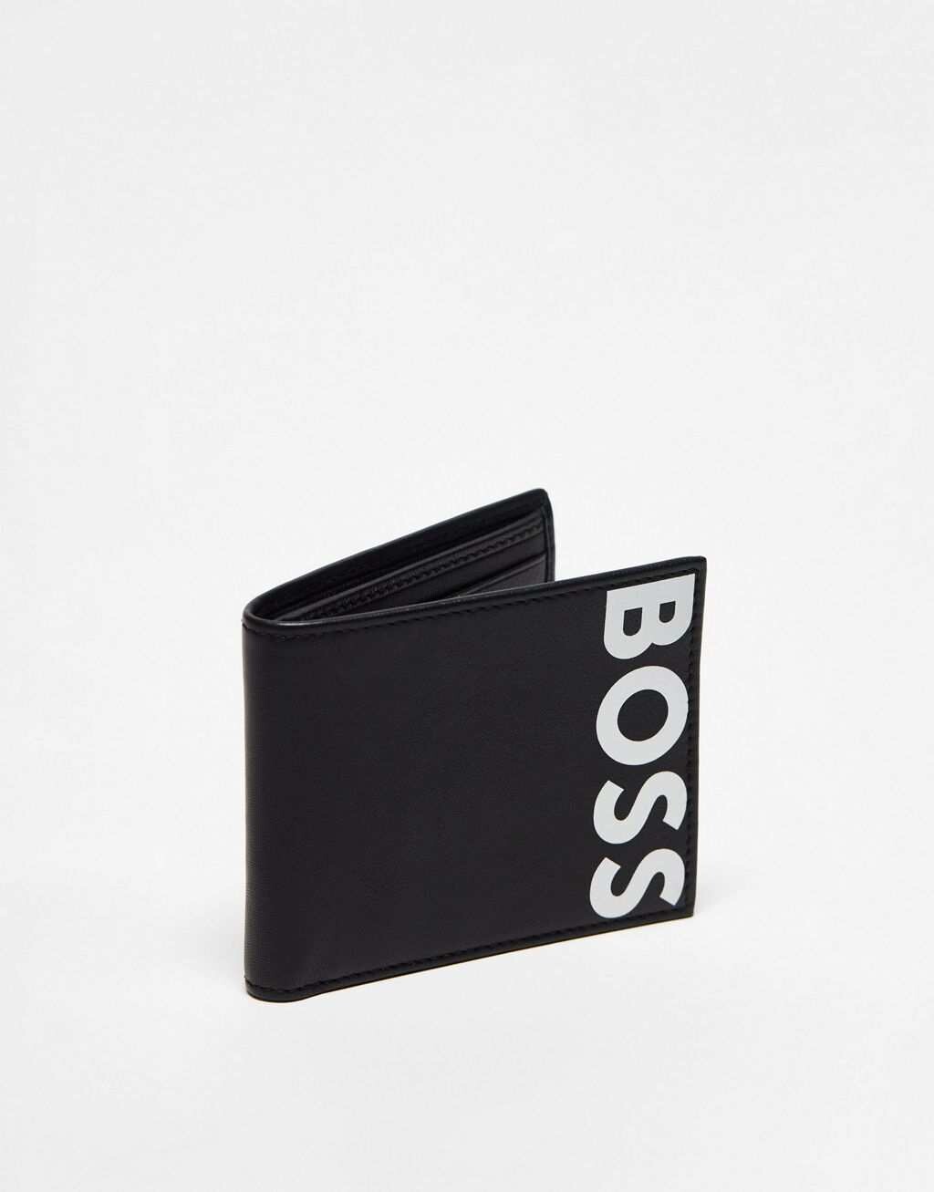 

Черный кожаный кошелек с логотипом BOSS Orange