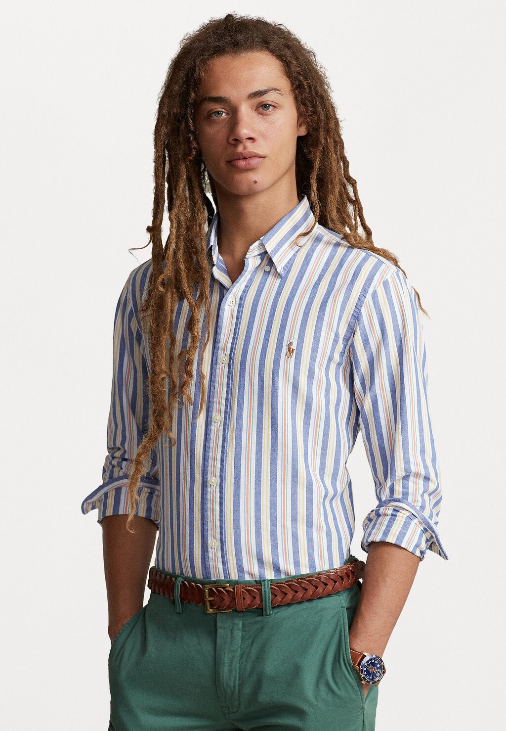 

Рубашка Long Sleeve Sport Shirt Polo Ralph Lauren, цвет blue/white multi-coloured